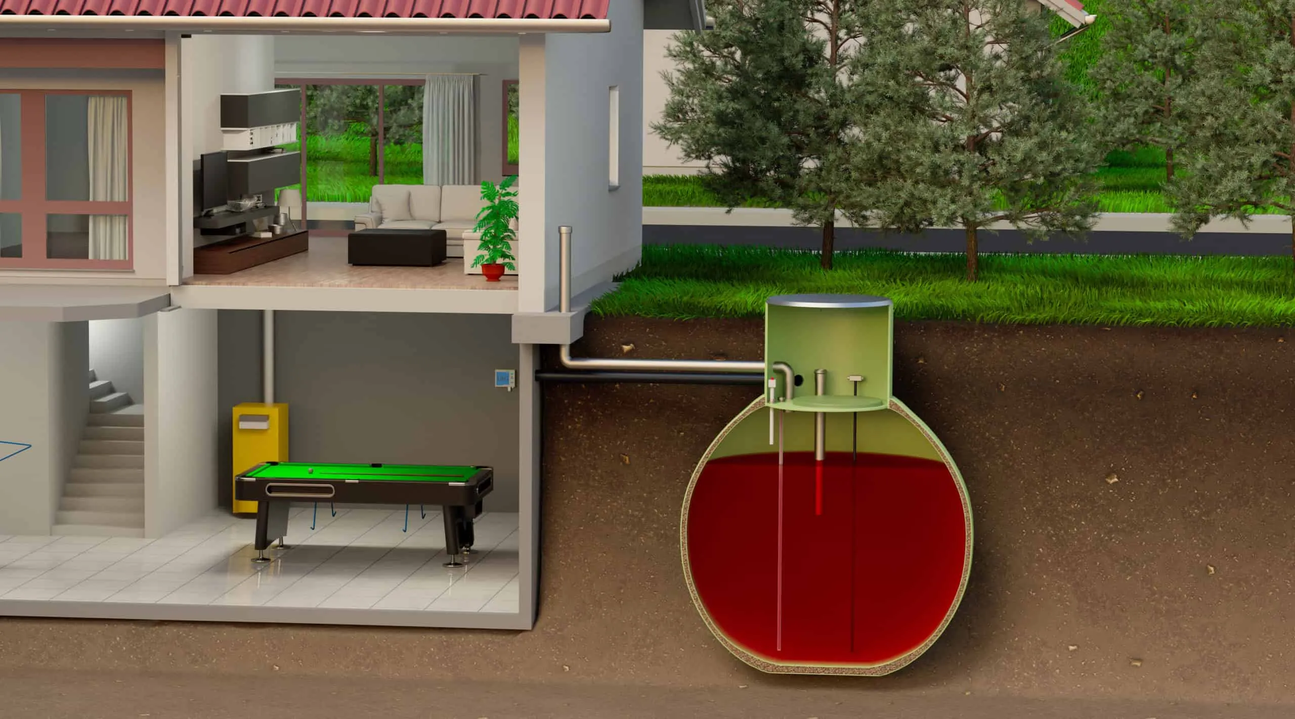 Haase Erdtank Schematischer Einbau